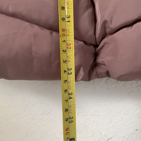 Jessica Simpson Puffer Coat Women L Purple Oversized Hood Full Zip Winter Warm - Picture 9 of 14